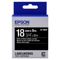 Epson LK 5BWV vivid white on black tape, 18mm (original Epson) 083252