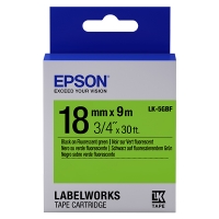 Epson LK 5GBF black on fluorescent green tape, 18mm (original) C53S655005 083250