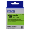 Epson LK 5GBF black on fluorescent green tape, 18mm (original Epson) 083250 - 1