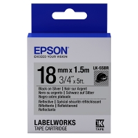 Epson LK 5SBR black on silver reflective tape, 18mm (original) C53S655016 083228