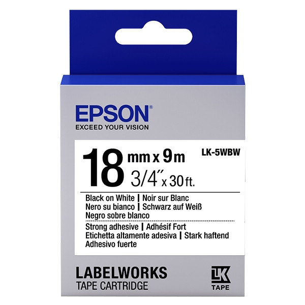 Epson LK 5WBW adhesive black on white tape, 18mm (original) C53S655012 083246 - 1