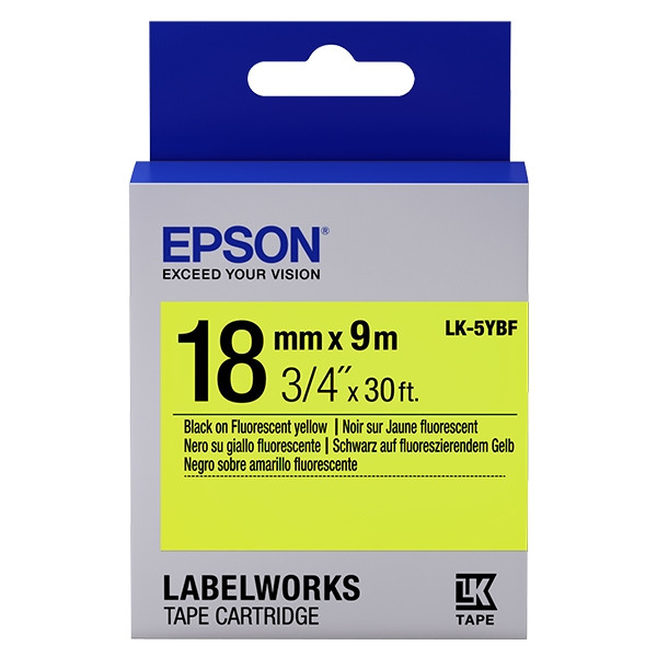 Epson LK 5YBF black on fluorescent yellow tape, 18mm (original) C53S655004 083248 - 1