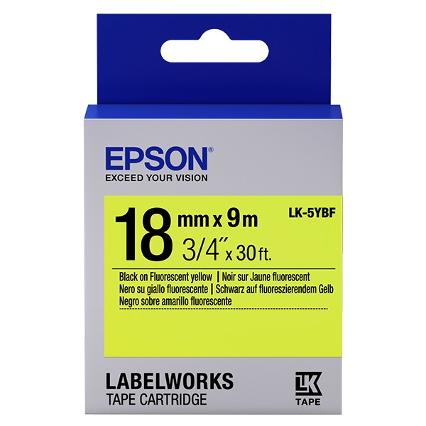 Epson LK 5YBF black on fluorescent yellow tape, 18mm (original Epson) 083248 - 1