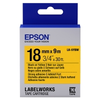 Epson LK 5YBW adhesive black on yellow tape, 18mm (original) C53S655010 083242