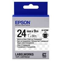 Epson LK 6TBN black on transparent tape, 24mm (original) C53S656007 083262