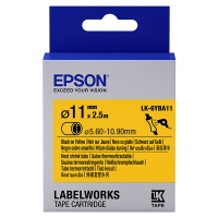 Epson LK 6YBA11 black on yellow heat shrink tape, 11mm (original) C53S656904 083296