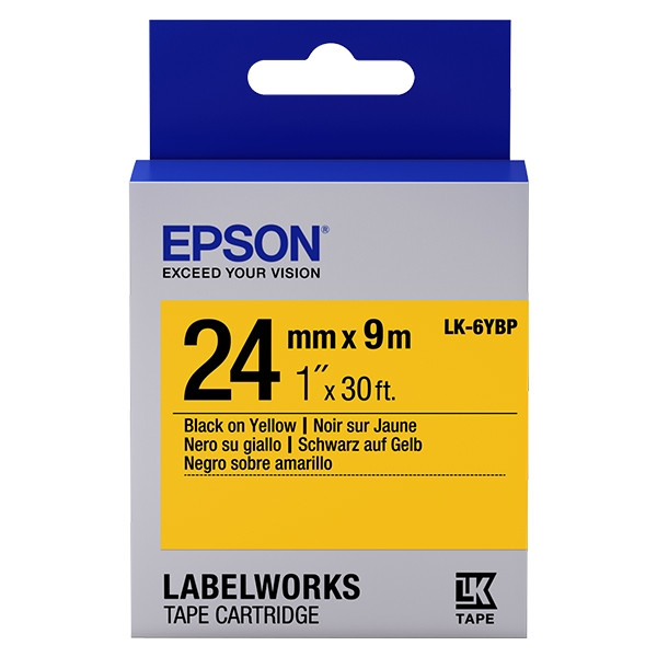 Epson LK 6YBP black on pastel yellow tape, 24mm (original Epson) C53S656005 083266 - 1