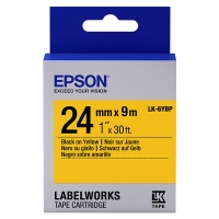 Epson LK 6YBP black on pastel yellow tape, 24mm (original Epson) C53S656005 083266