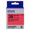 Epson LK 7RBP black on pastel red tape, 36mm (original Epson) 083276 - 1
