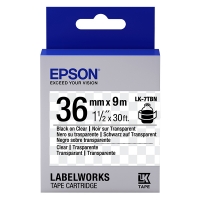 Epson LK 7TBN black on transparent tape, 36mm (original Epson) C53S657007 083274