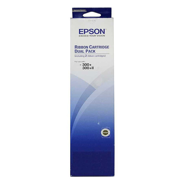 Epson S015613 black ink ribbon 2-pack (original Epson) C13S015613 084312 - 1