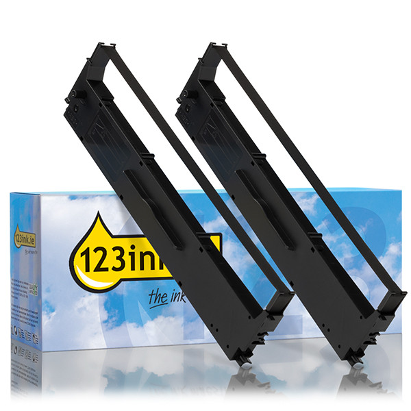 Epson S015647 black ink ribbon (123ink version) | 2-pack 084315 - 1
