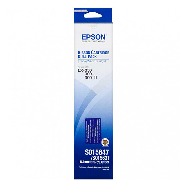Epson S015647 black ink ribbon 2-pack (original) C13S015647 084314 - 1