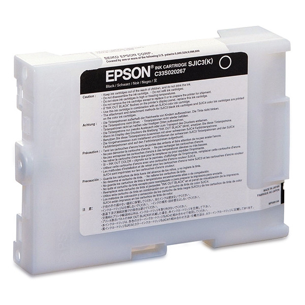 Epson S020267 SJIC3 (K) black ink cartridge (original Epson) 026972 - 1