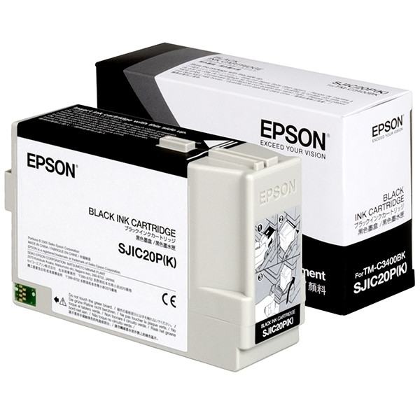 Epson S020490 (SJIC20P) black ink cartridge (original Epson) 080200 - 1