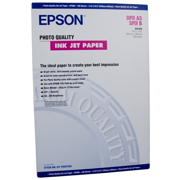 Epson S041069 Photo Quality Inkjet Paper 104g A3+ (100 sheets) C13S041069 150330 - 1