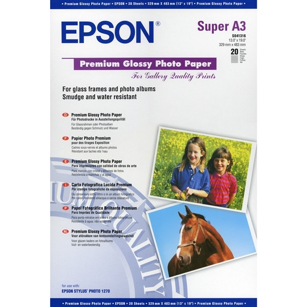 Epson S041316 Premium Glossy Photo Paper 250g A3+ (20 sheets) C13S041316 150324 - 1