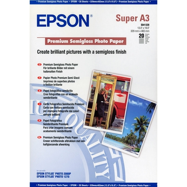 Epson S041328 251gsm A3+ Premium Semi-Gloss Photo Paper (20 sheets) C13S041328 064613 - 1