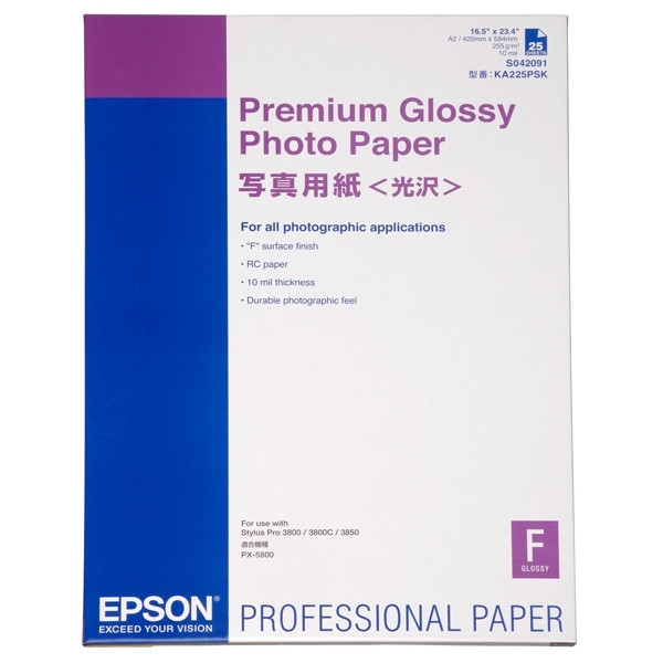 Epson S042091 Premium glossy photo paper 255g A2 (25 sheets) C13S042091 153042 - 1