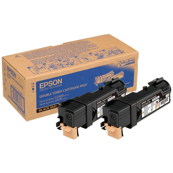 Epson S050631 black toner 2-pack (original Epson) C13S050631 028282 - 1