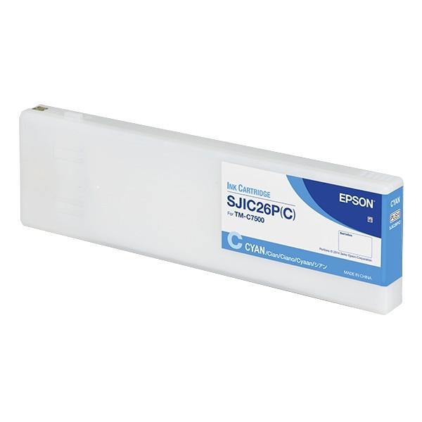 Epson SJIC26P (C) cyan ink cartridge (original Epson) C33S020619 026758 - 1