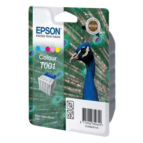 Epson T001 colour ink cartridge (original Epson) C13T00101110 020410 - 1