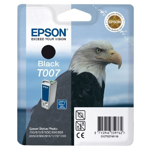 Epson T007 black ink cartridge (original Epson) C13T00740110 020470 - 1