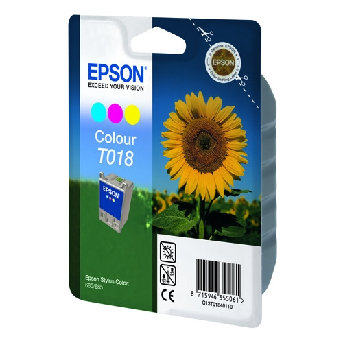 Epson T018 colour ink cartridge (original Epson) C13T01840110 020550 - 1