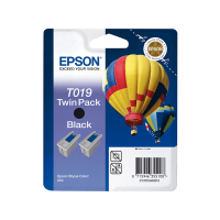 Epson T019 black ink cartridge 2-pack (original Epson) C13T01940210 652015