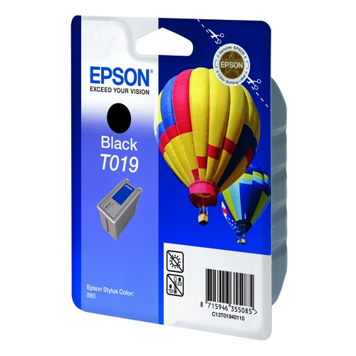 Epson T019 black ink cartridge (original Epson) C13T01940110 020560 - 1
