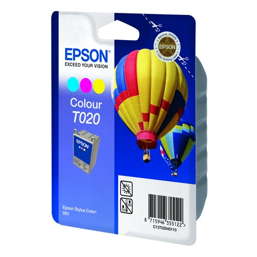 Epson T020 colour ink cartridge (original Epson) C13T02040110 020580 - 1