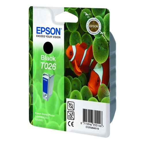 Epson T026 black ink cartridge (original Epson) C13T02640110 021080 - 1