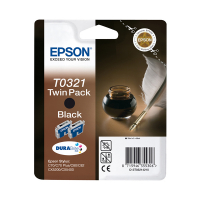 Epson T0321 black ink cartridge 2-pack (original Epson) C13T03214210 652002