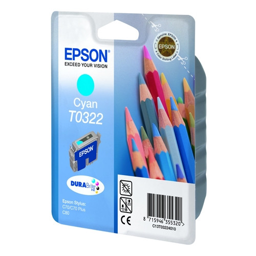 Epson T0322 cyan ink cartridge (original Epson) C13T03224010 021130 - 1