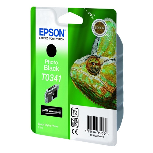 Epson T0341 photo black ink cartridge (original Epson) C13T03414010 022210 - 1