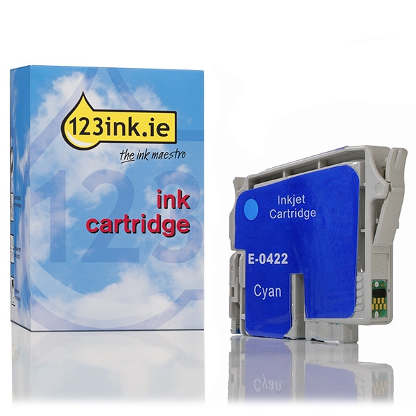 Epson T0422 cyan ink cartridge (123ink version) C13T04224010C 022151 - 1