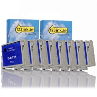 Epson T0431 high-capacity black ink cartridge 8-pack (123ink version) 022374