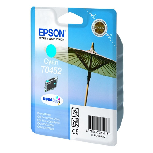Epson T0452 cyan ink cartridge (original Epson) C13T04524010 022470 - 1