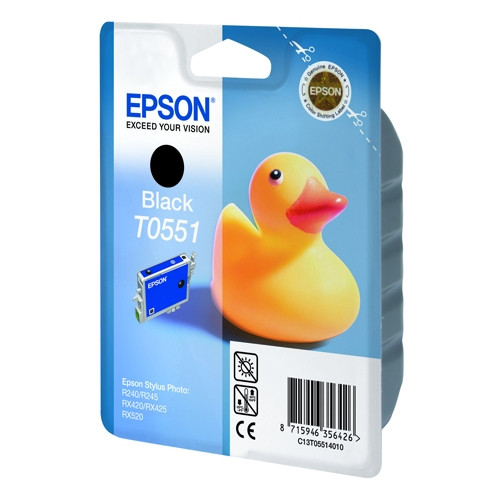 Epson T0551 black ink cartridge (original Epson) C13T05514010 022860 - 1