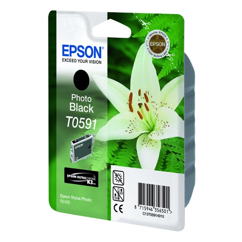 Epson T0591 photo black ink cartridge (original Epson) C13T05914010 022950 - 1