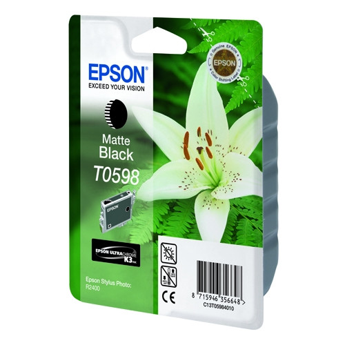Epson T0598 matte black ink cartridge (original Epson) C13T05984010 022985 - 1