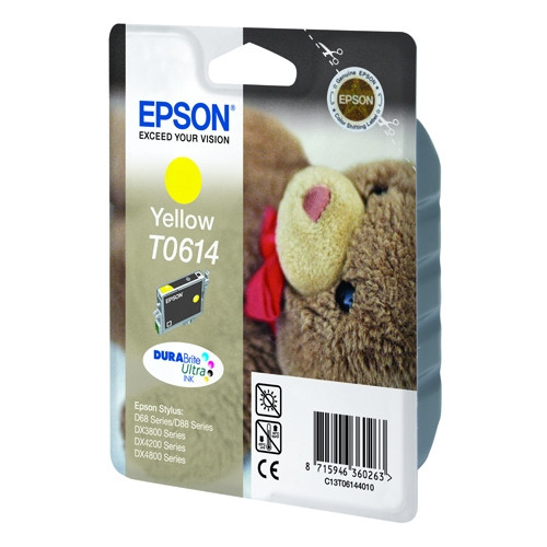 Epson T0614 yellow ink cartridge (original Epson) C13T06144010 023015 - 1