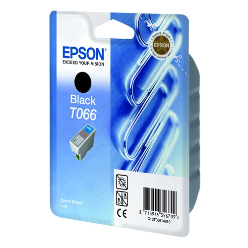Epson T066 black ink cartridge (original Epson) C13T06614010 023025 - 1