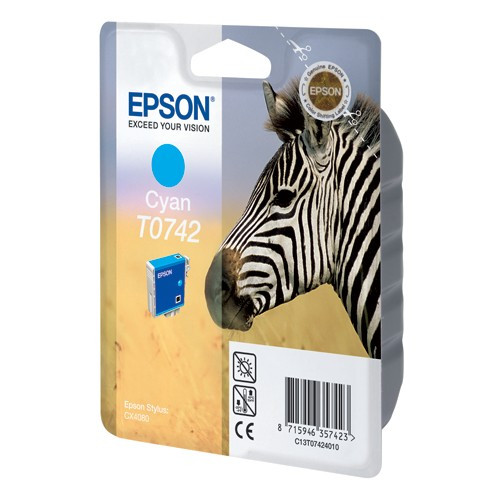Epson T0742 cyan ink cartridge (original) C13T07424010 026152 - 1
