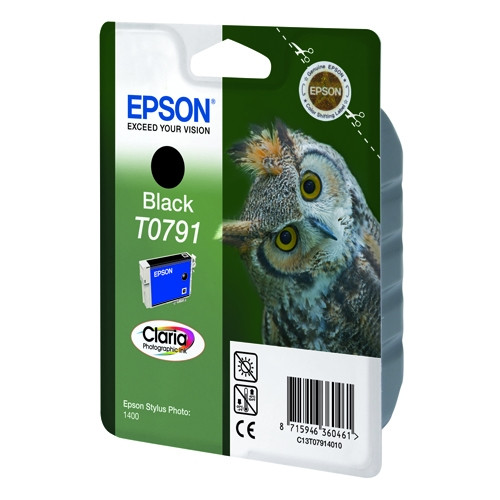 Epson T0791 black ink cartridge (original Epson) C13T07914010 023110 - 1
