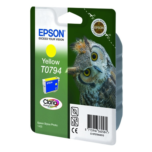 Epson T0794 yellow ink cartridge (original Epson) C13T07944010 023140 - 1