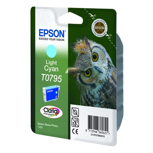 Epson T0795 light cyan ink cartridge (original Epson) C13T07954010 023150 - 1