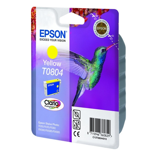 Epson T0804 yellow ink cartridge (original Epson) C13T08044011 023085 - 1