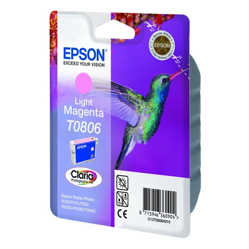 Epson T0806 light magenta ink cartridge (original Epson) C13T08064011 023095 - 1