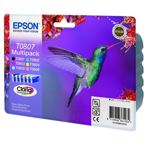 Epson T0807 multipack (original Epson) C13T08074010 C13T08074011 C13T08074021 023100 - 1